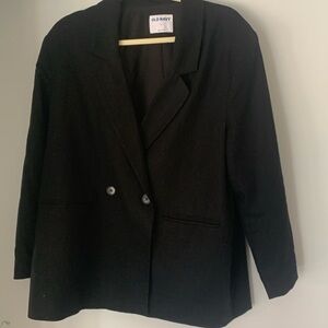 Old Navy linen blend black blazer, large